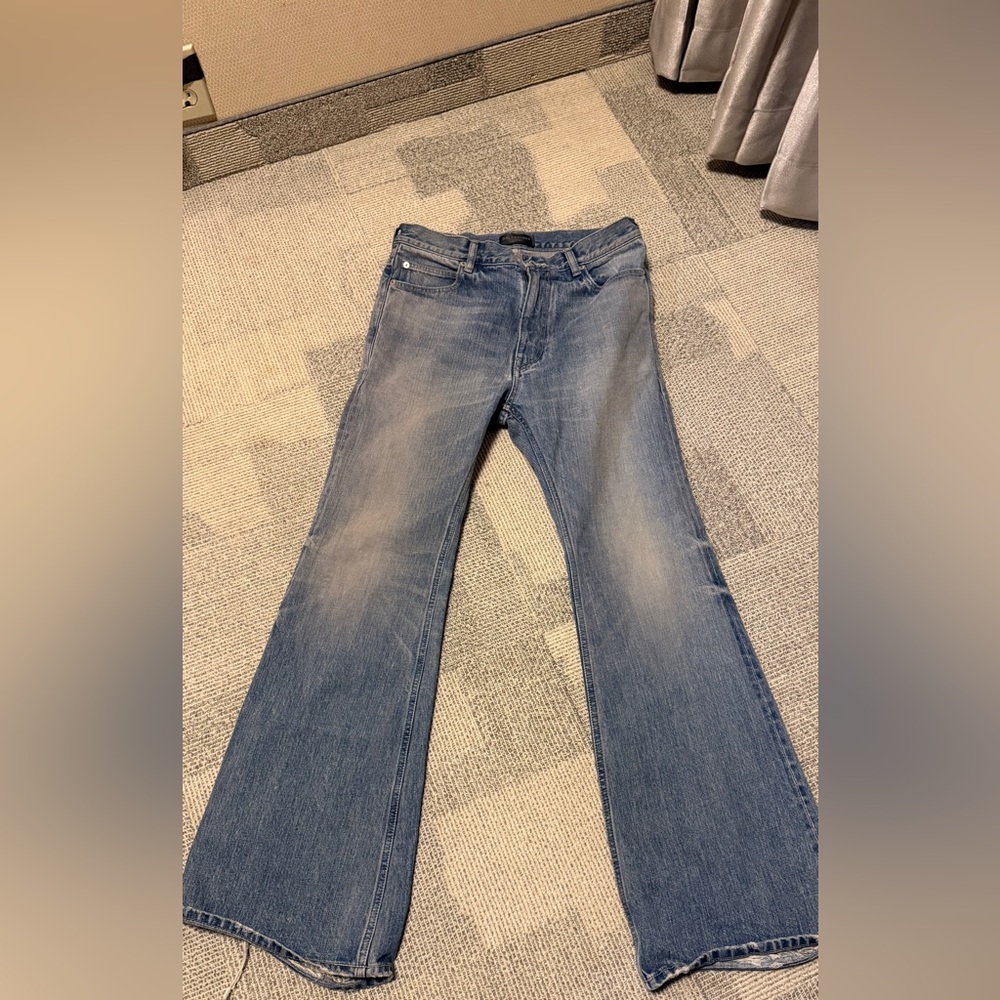 Balenciaga Faded Blue Wide-Leg Jeans